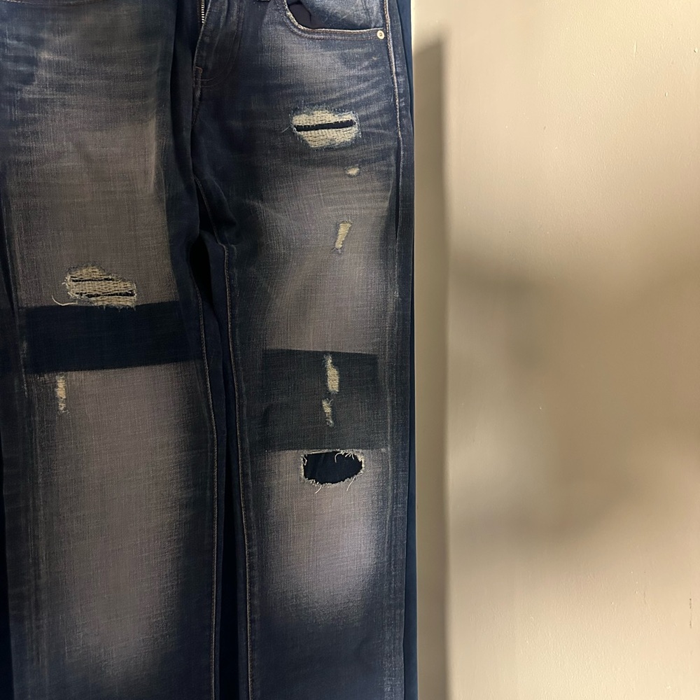 A/X Armani Exchange Dark Blue Distressed Jeans
